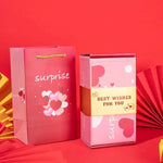 Surprise Pop-Up Gift Box with 10 Inner Cubes for Birthday Anniversary Valentine's Day Romantic Occasions Velvet Lined Keepsake Box Set Inclu