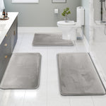 Premium Memory Foam Bath Mats Set – 3-Piece Soft and Absorbent Bathroom Mats