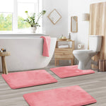 Premium Memory Foam Bath Mats Set – 3-Piece Soft and Absorbent Bathroom Mats