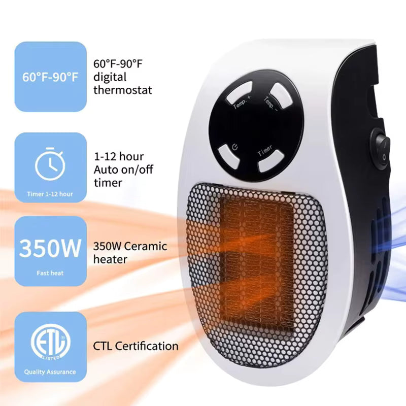 Portable Electric Space Heater with Remote