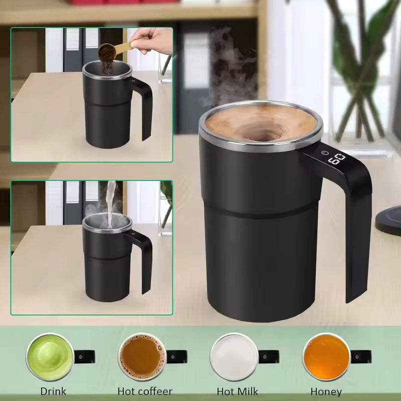 Intelligent Coffee Mug with Stirrer and Temp Control