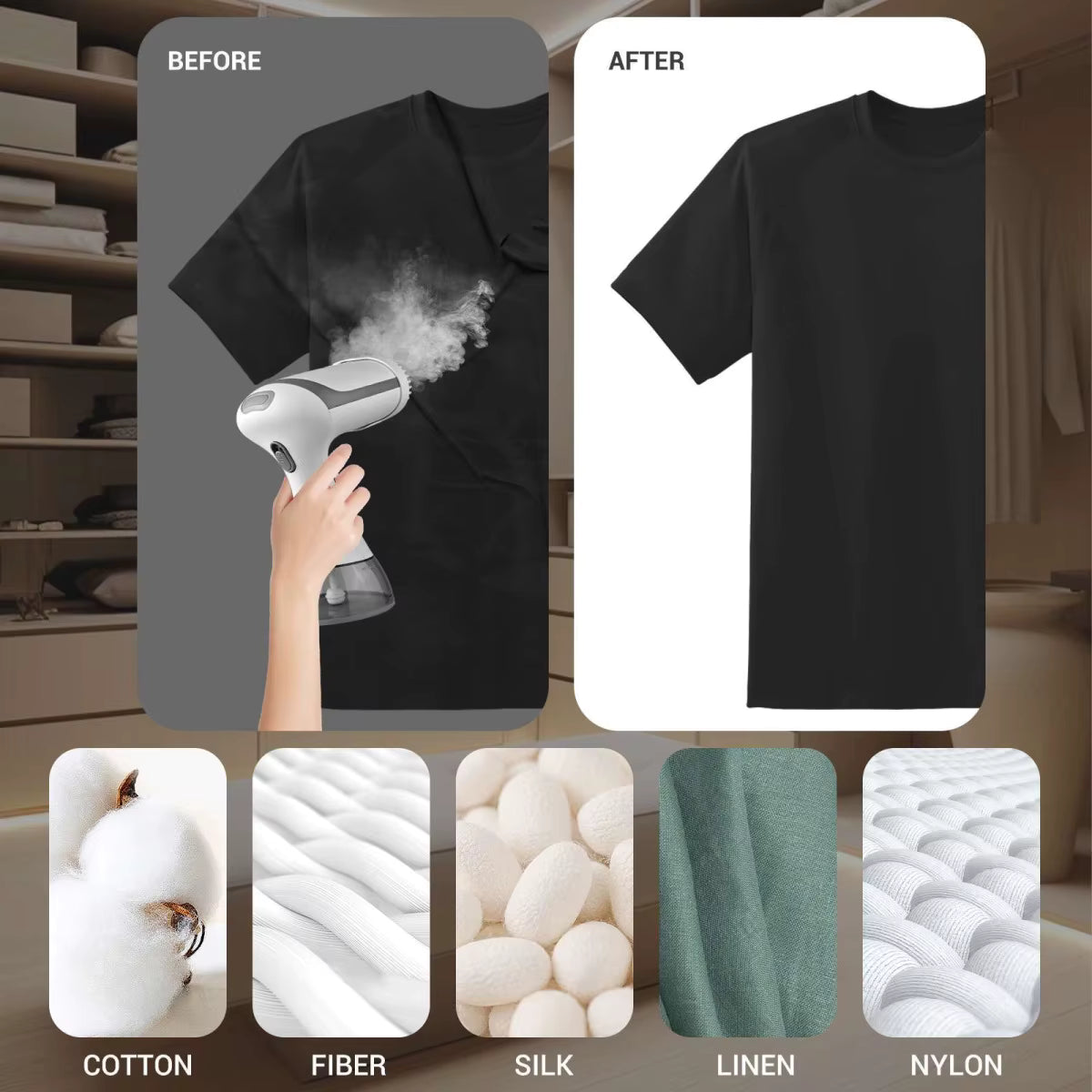 Compact Travel Garment Steamer