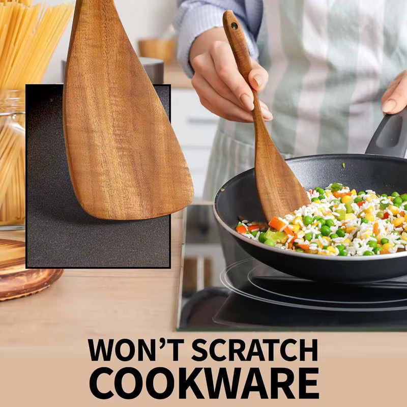 Durable Wooden Cooking Utensil Set for Non Stick Pans