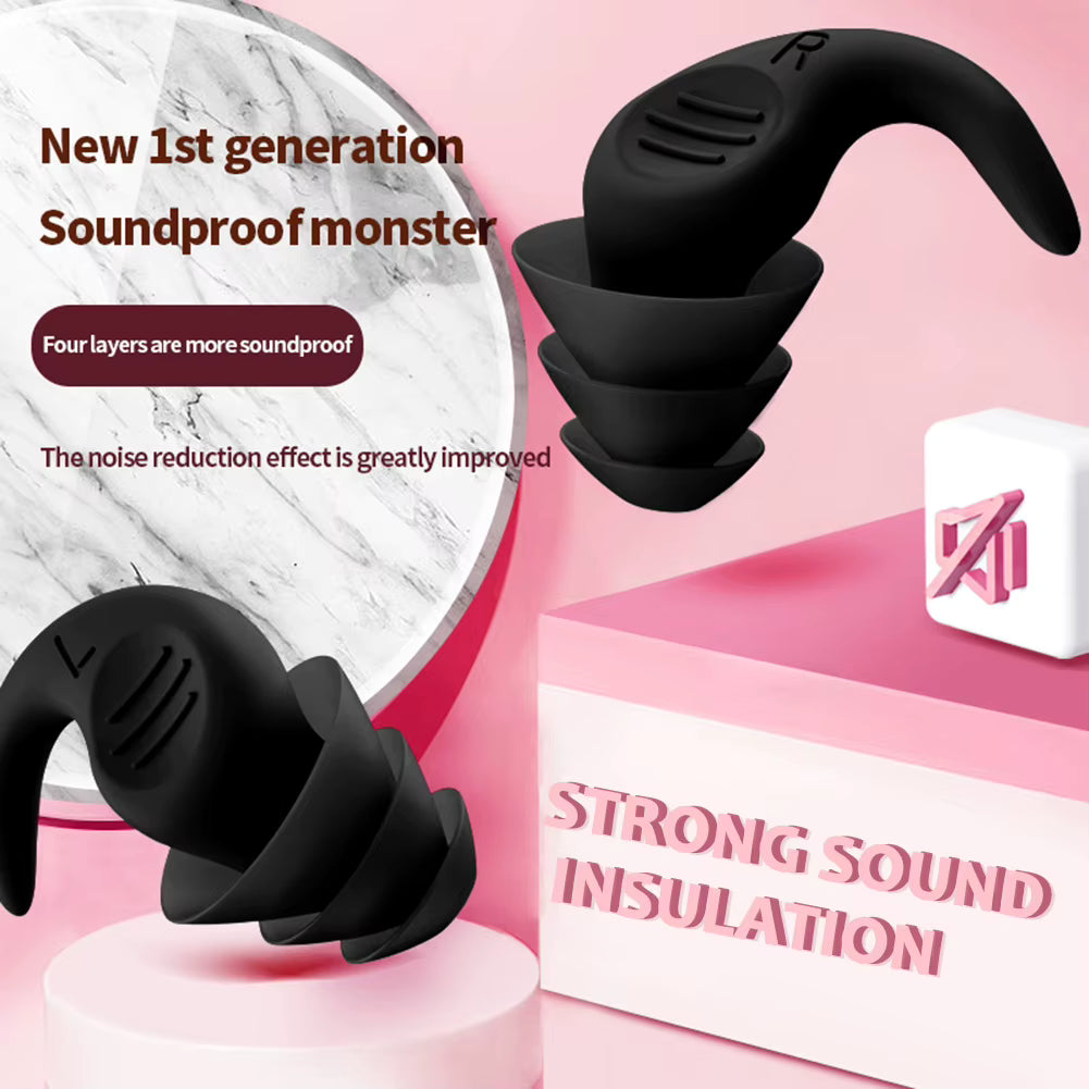 Soft Silicone Sleep Earplugs for Noise Blockage