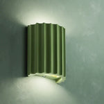 Textured Resin Sconce with Bidirectional Glow 5.5 in × 3.1 in × 6.5 in Fixture for Entryway Corridor Lounge Soft Indirect Accent Lighting Ma