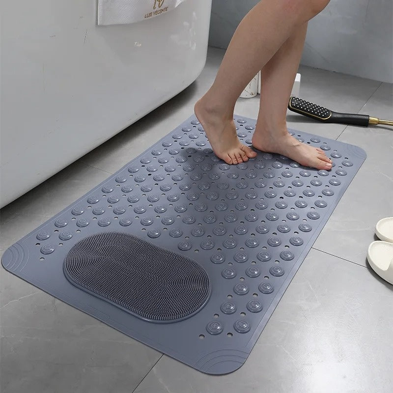 SafeGrip | Non-Slip Shower Mat with Built-in Foot Scrubber for Enhanced Hygiene