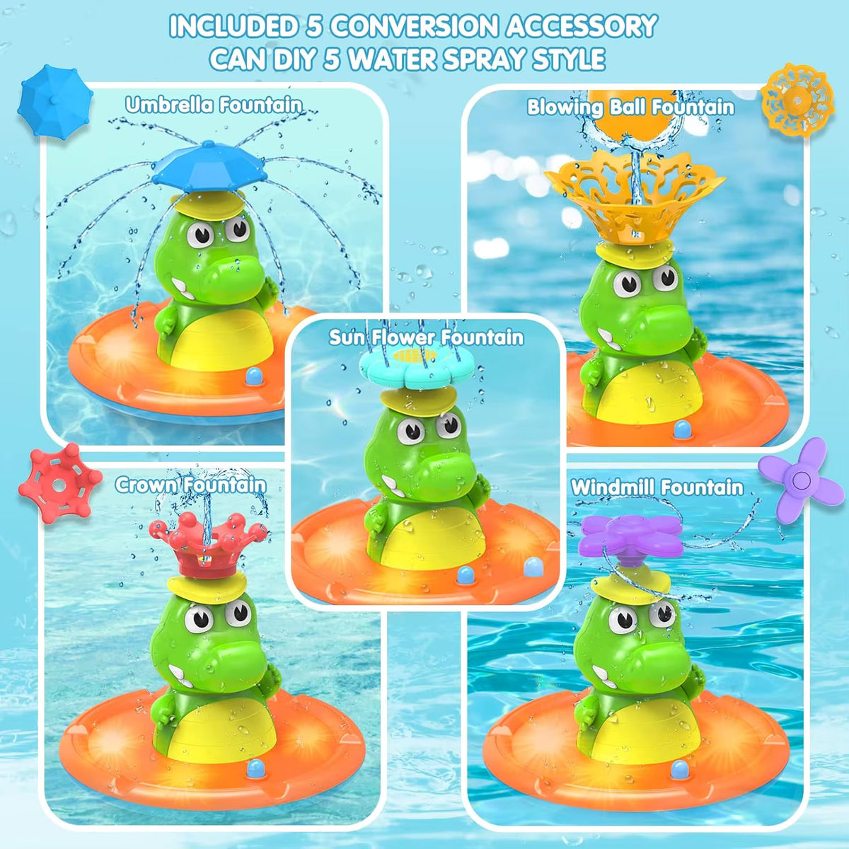 Fun LED Floating Crocodile Bath Toy