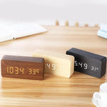Eco Friendly LED Wood Alarm Clock