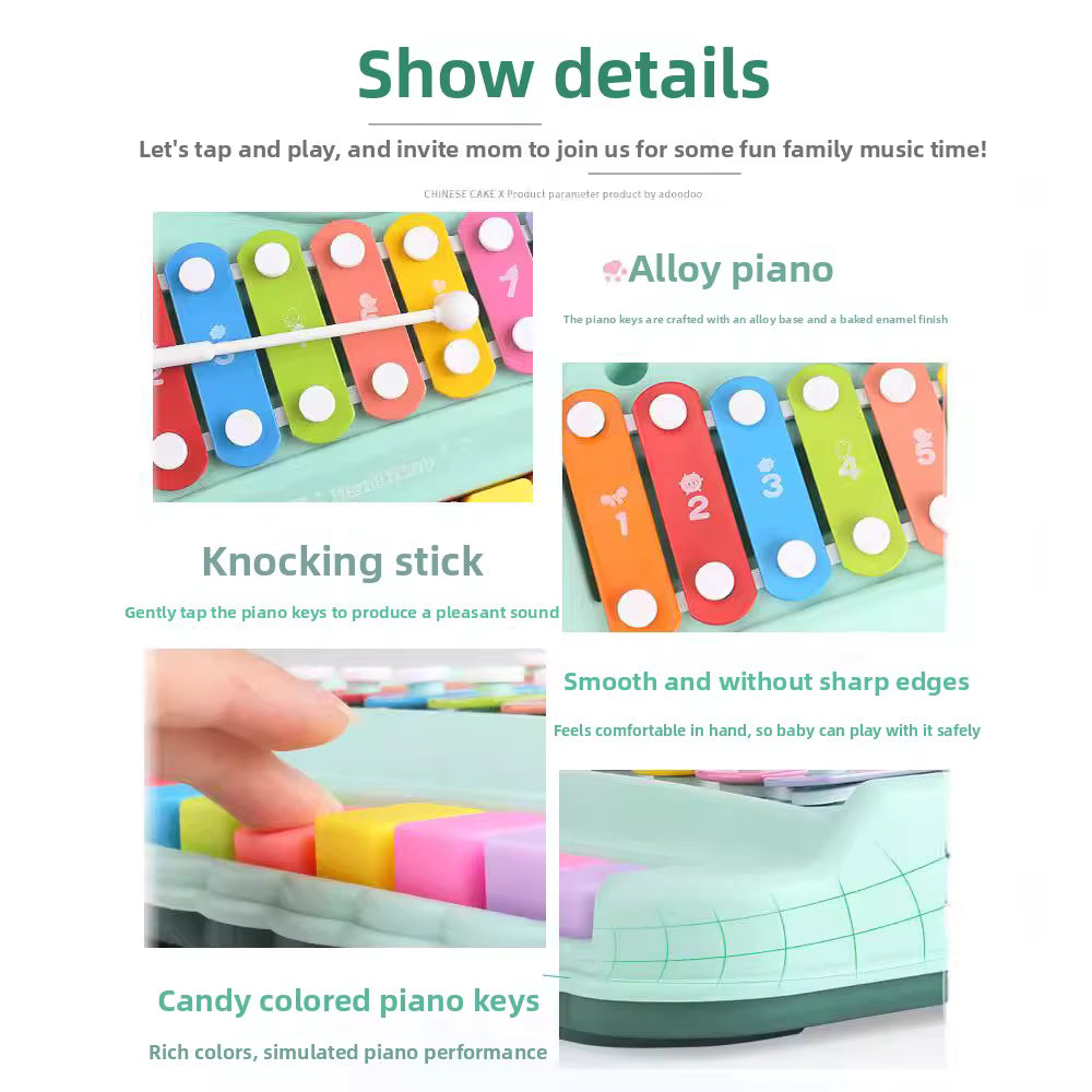 2-in-1 Xylophone Piano for Early Learning