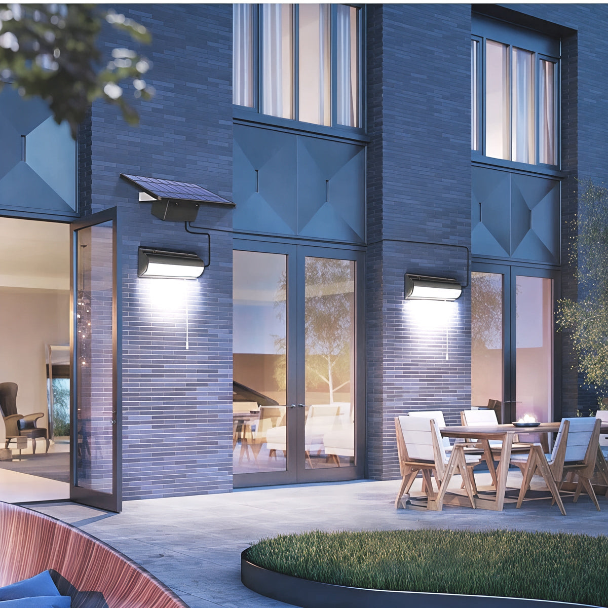 Outdoor Solar LED Wall Light for Garden Decor