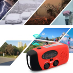 Portable Solar Emergency Radio with Hand Crank Charger