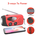 Portable Solar Emergency Radio with Hand Crank Charger