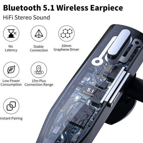 Wireless Bluetooth 5.1 Headphones with Dual Mic Noise Reduction
