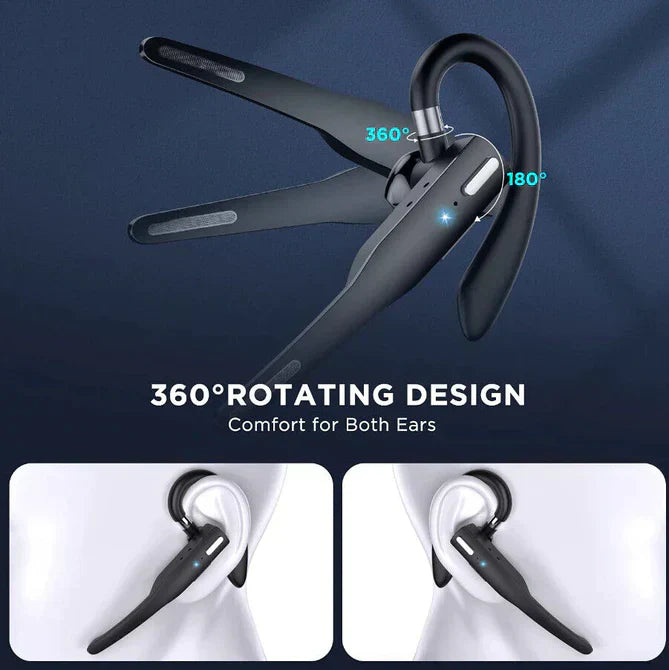 Wireless Bluetooth 5.1 Headphones with Dual Mic Noise Reduction