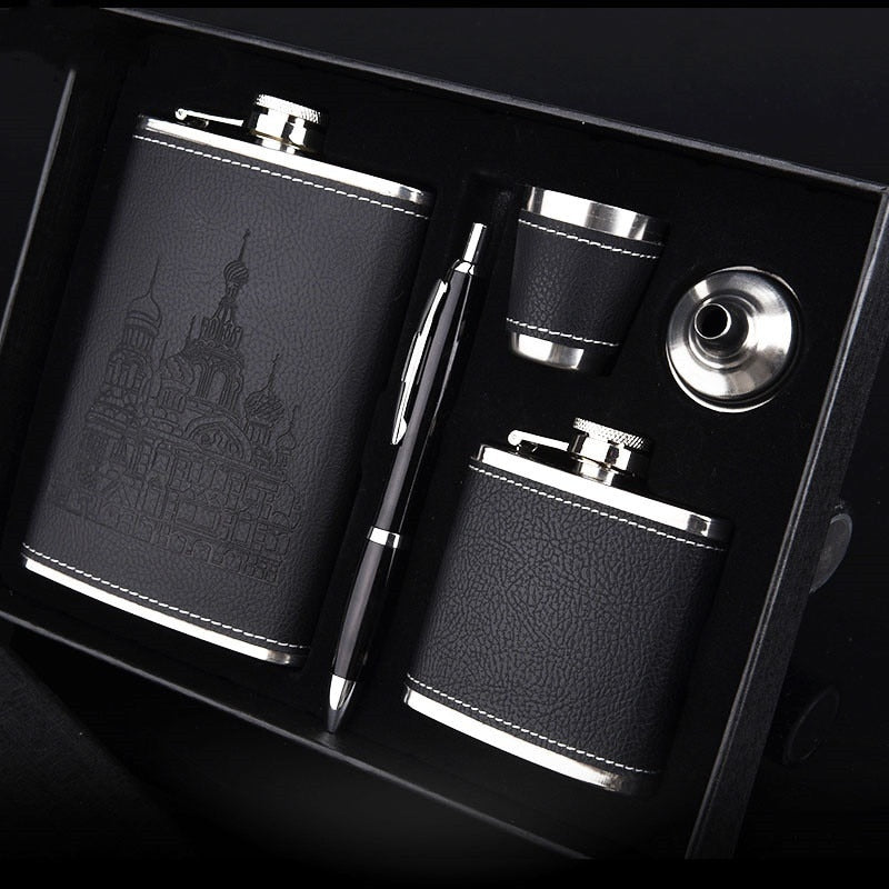 Premium Stainless Steel Flask Gift Set