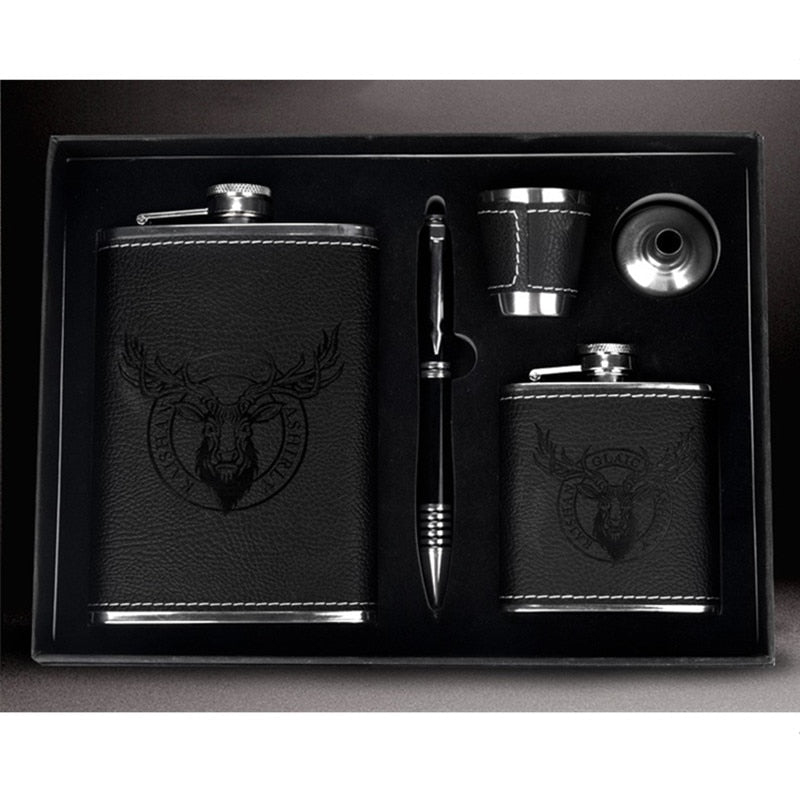 Premium Stainless Steel Flask Gift Set