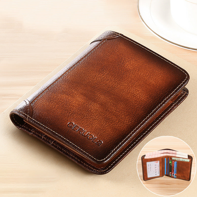 Dotisk Stylish Slim RFID Blocking Wallet for Men with Premium Leather Finish | Minimalist Design for Everyday Use