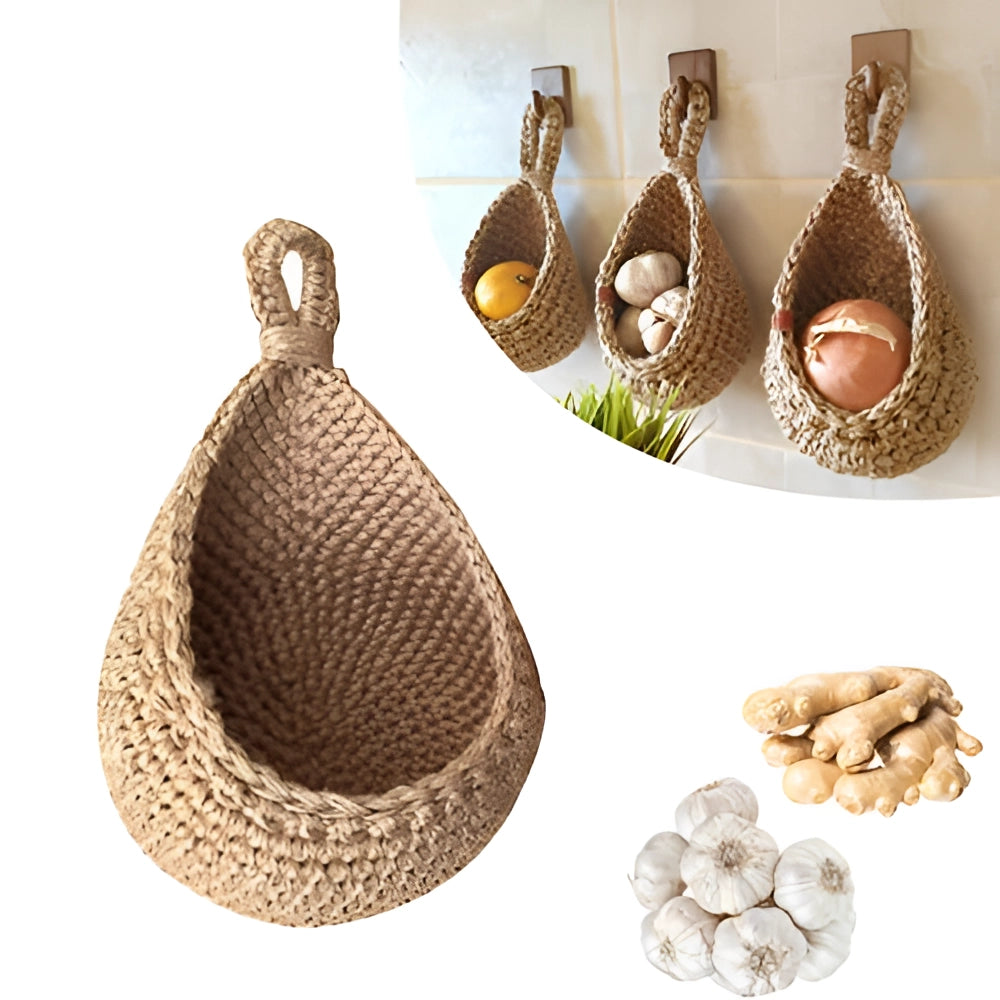 Eco-Friendly Jute Hanging Baskets | Handcrafted Storage Solution for Home