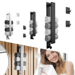 Modern Black Towel Rack with No-Drill Installation | Space-Saving Solution for Bathroom Organization
