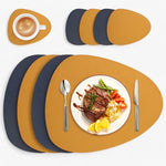 Premium Synthetic Leather Table Mats – Reversible Dining Set - Dotisk