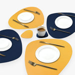 Premium Synthetic Leather Table Mats – Reversible Dining Set