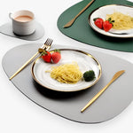 Premium Synthetic Leather Table Mats – Reversible Dining Set