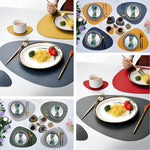 Premium Synthetic Leather Table Mats – Reversible Dining Set