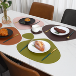 Premium Synthetic Leather Table Mats – Reversible Dining Set