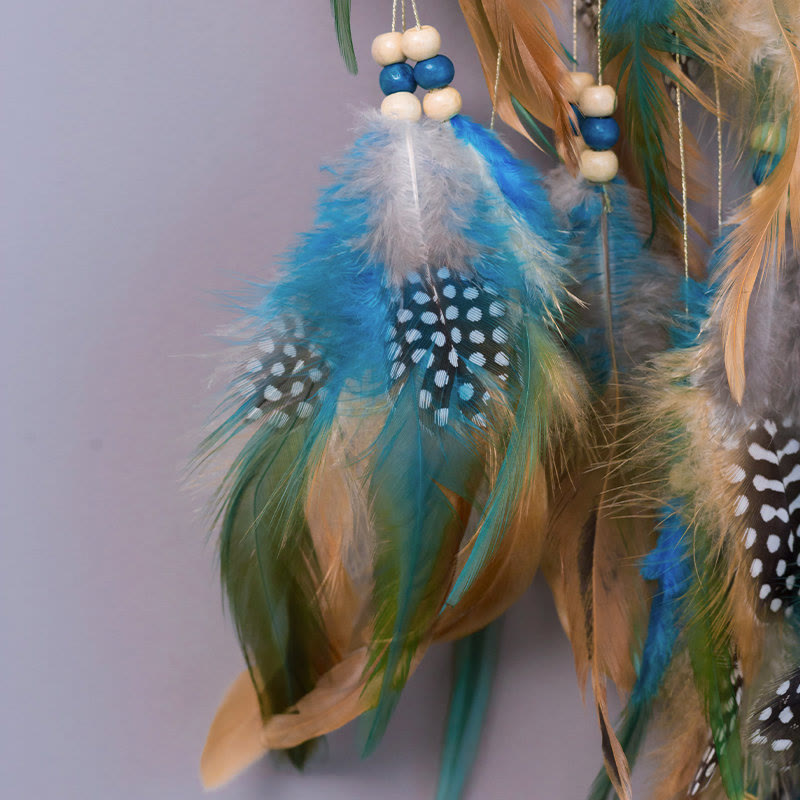 Blue Crystal Wall Hanging Dreamcatcher for Home Decor