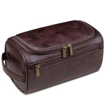 Premium Leather Travel Toiletry Kit Bag