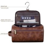 Premium Leather Travel Toiletry Kit Bag