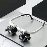 Wearclo | Magnifying Glass with Light & Interchangeable Lenses | 8x, 15x, 23x Magnification for Precision Viewing