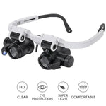Wearclo | Magnifying Glass with Light & Interchangeable Lenses | 8x, 15x, 23x Magnification for Precision Viewing