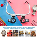Wearclo | Magnifying Glass with Light & Interchangeable Lenses | 8x, 15x, 23x Magnification for Precision Viewing