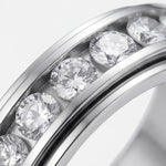 Spinner Ring with Cubic Zirconia Stones – Titanium Steel Anti-Anxiety Fidget Band for Women & Men in Silver, Rose Gold, or Gold