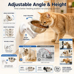 Dotisk No-Drill Wall-Mounted Pet Bowl for Small Dogs & Cats - Elevated Feeding for Cleaner Floors