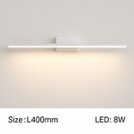 LED Bathroom Vanity Light Fixture – Slim Rectangular Wall Sconce for Mirror Lighting – Metal Bar Mount – Modern Design for Powder Room