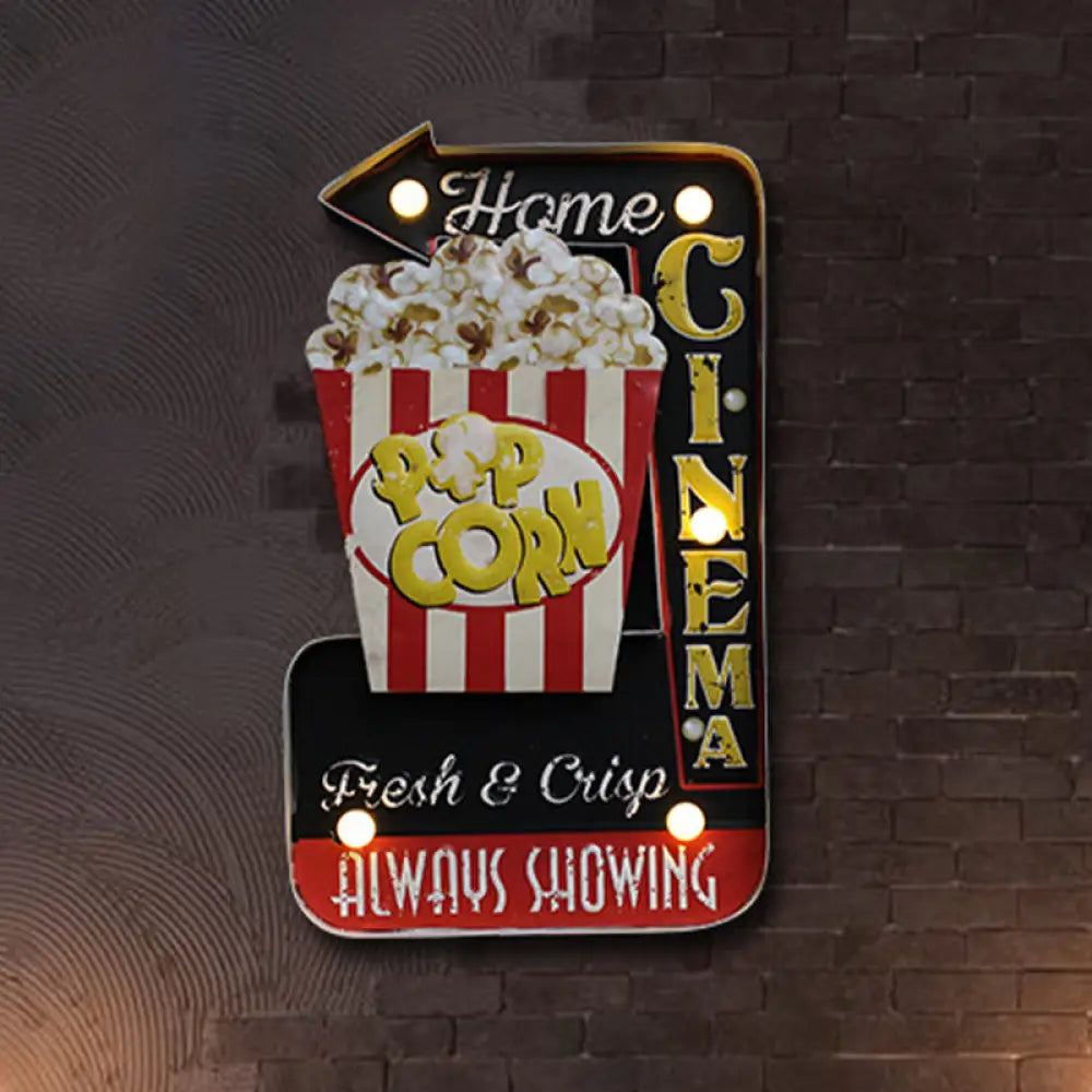 LED Novelty Wall Light Battery-Powered Metal Sign Sconce for Kids Room, Game Room & Man Cave – Beer, Car, Anchor Shaped Night Light