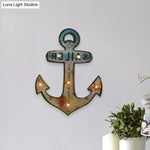 LED Novelty Wall Light Battery-Powered Metal Sign Sconce for Kids Room, Game Room & Man Cave – Beer, Car, Anchor Shaped Night Light