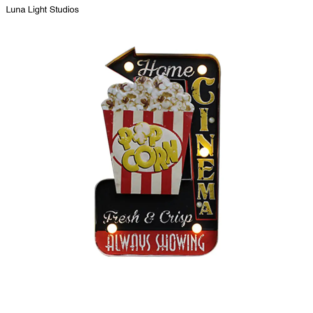 LED Novelty Wall Light Battery-Powered Metal Sign Sconce for Kids Room, Game Room & Man Cave – Beer, Car, Anchor Shaped Night Light
