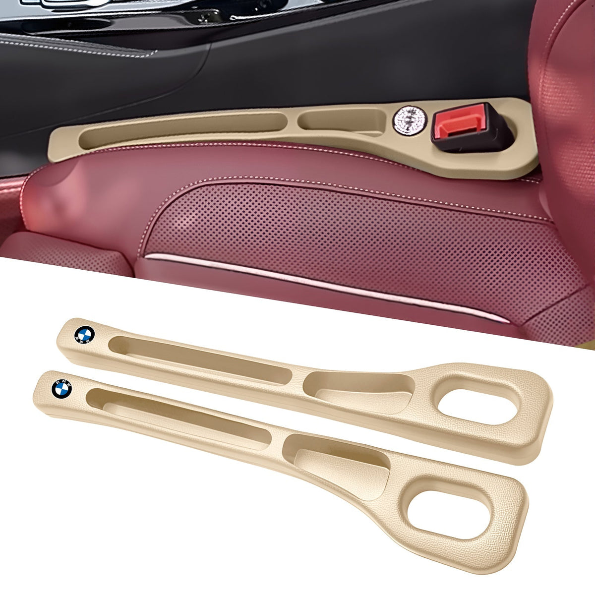 Car Seat Gap Filler with Adjustable Belt Strap