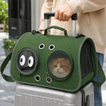 Dotisk Breathable Cat Travel Carrier for Road Trips & Vet Visits - Structured Foldable Soft-Sided Pet Bag
