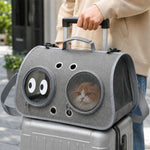 Dotisk Breathable Cat Travel Carrier for Road Trips & Vet Visits - Structured Foldable Soft-Sided Pet Bag