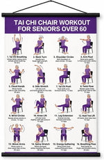 16-Move Seated Tai Chi Exercise Chart for Seniors