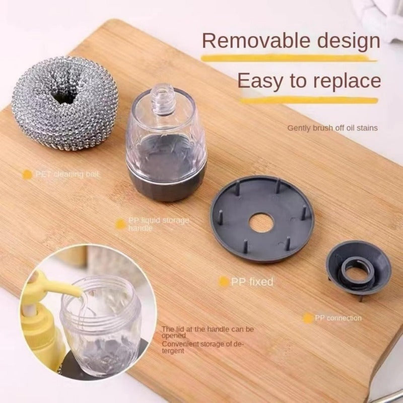 Powerful Kitchen Scrubber with Soap Dispenser
