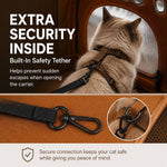 Dotisk Breathable Cat Travel Carrier for Road Trips & Vet Visits - Structured Foldable Soft-Sided Pet Bag