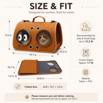 Dotisk Breathable Cat Travel Carrier for Road Trips & Vet Visits - Structured Foldable Soft-Sided Pet Bag