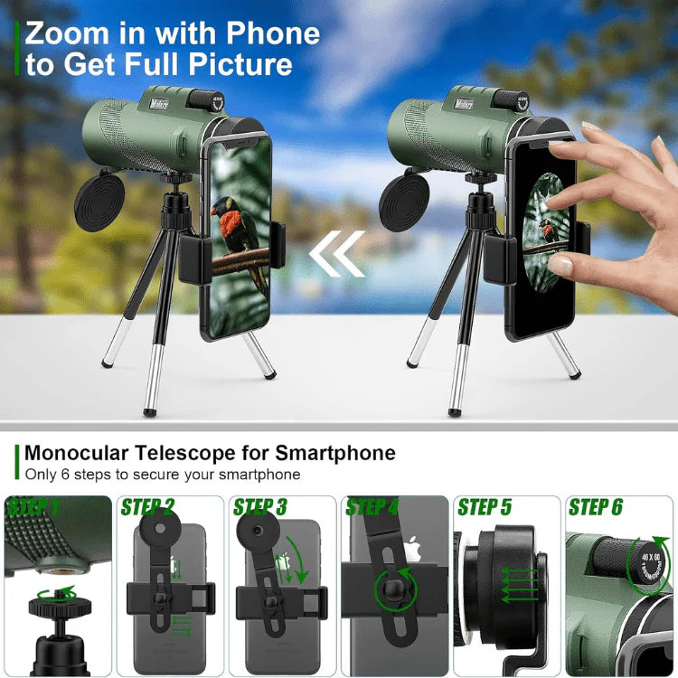 Powerful Portable Zoom Monocular Telescope