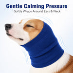 Dotisk Dog Calming Head Wrap for Thunder, Fireworks & Cold Walks - Soft Ear Coverage for Stressful Moments