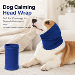 Dotisk Dog Calming Head Wrap for Thunder, Fireworks & Cold Walks - Soft Ear Coverage for Stressful Moments